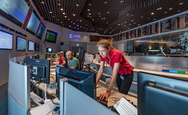 חדר הבקרה של סוכנות החלל האירופית (צילום: ESA)