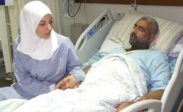 איהאב מסארוה, אזרח ערבי שהושתלה לו כליה (צילום: חדשות 12)