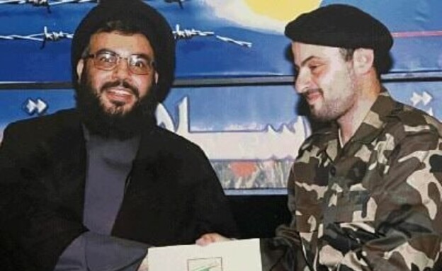 מחמד באשיר פעיל בכוח קודס בתמונה עם חסן נסראללה