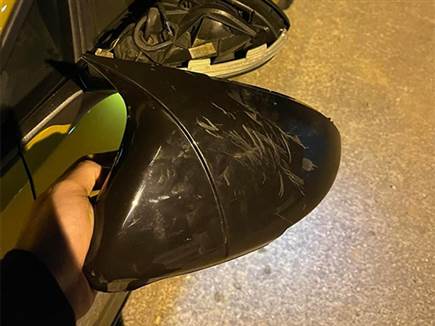 אחד הרכבים שהושחתו