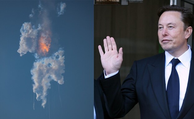אילון מאסק והשיגור הכושל של SpaceX (צילום: PATRICK T. FALLON, AFP; Justin Sullivan, getty images)