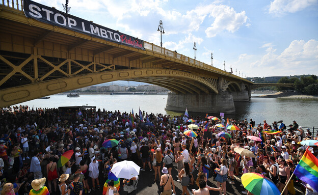 מצעד הגאווה בבודפשט, הונגריה, יולי 2022 (צילום: רויטרס)