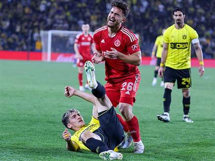 ניקולסקו לא הורחק למרות עבירה ברורה (צילום: דני מרון)