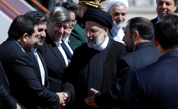 נשיא איראן אברהים ראיסי נחת בדמשק, סוריה (צילום: reuters)