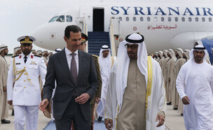 נשיא סוריה בשאר אסד בביקור באיחוד האמירויות (צילום: AP)