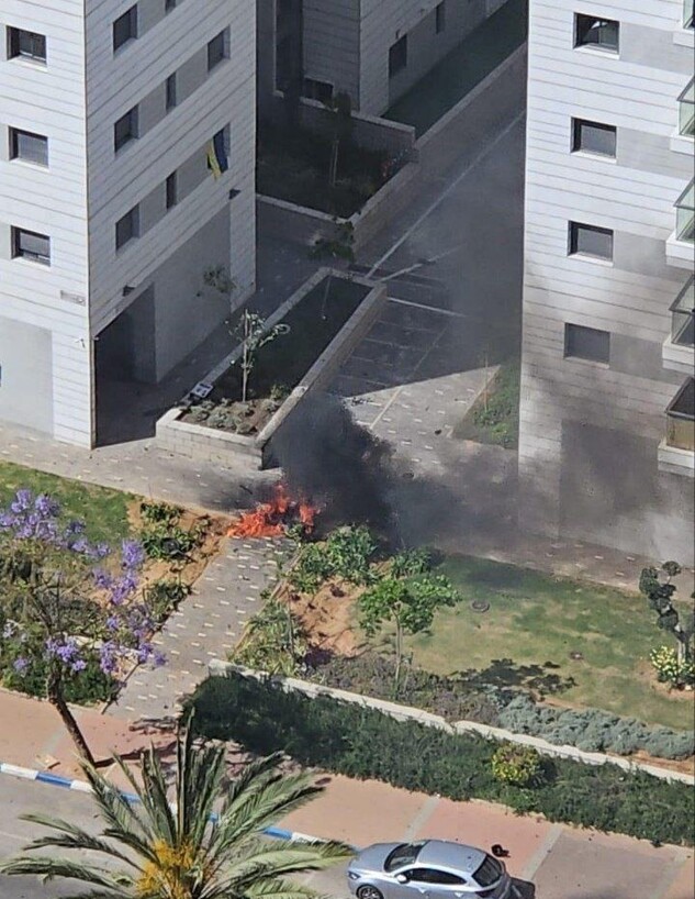 La scène de l'explosion à Netanya