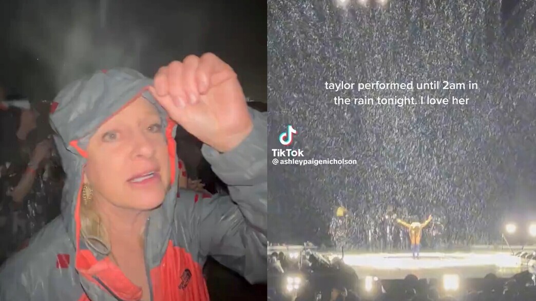 ההופעה של טיילור סוויפט בגשם, נאשוויל, 2023 (צילום: מתוך Twitter)