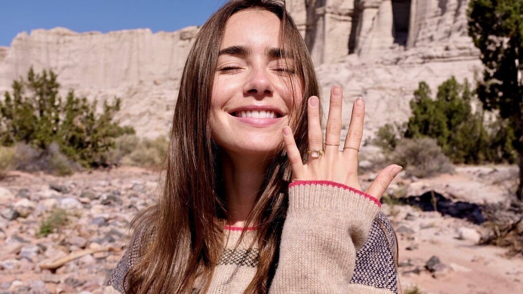 טבעת האירוסים של לילי קולינס נגנבה (צילום: מתוך האינסטגרם של לילי קולינס, instagram)