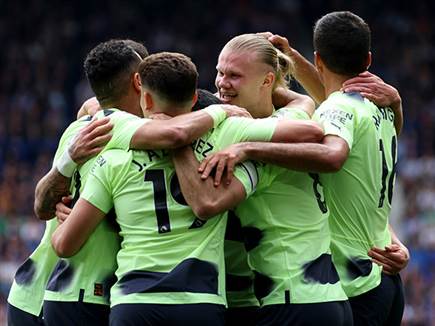 אך שחקניו הרשו לעצמם לחגוג (Michael Regan/Getty Images)