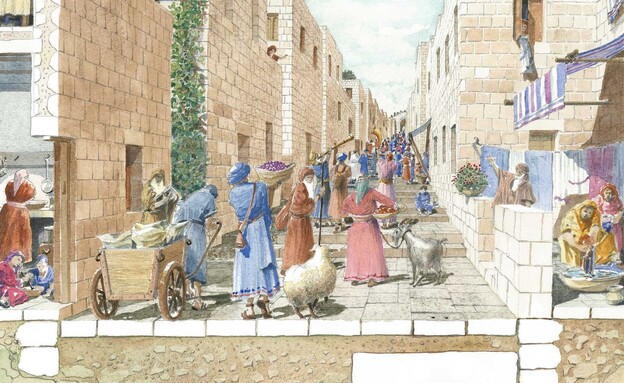שחזור דרך עולי הרגל בירושלים (צילום: שלום קוולר, רשות העתיקות)