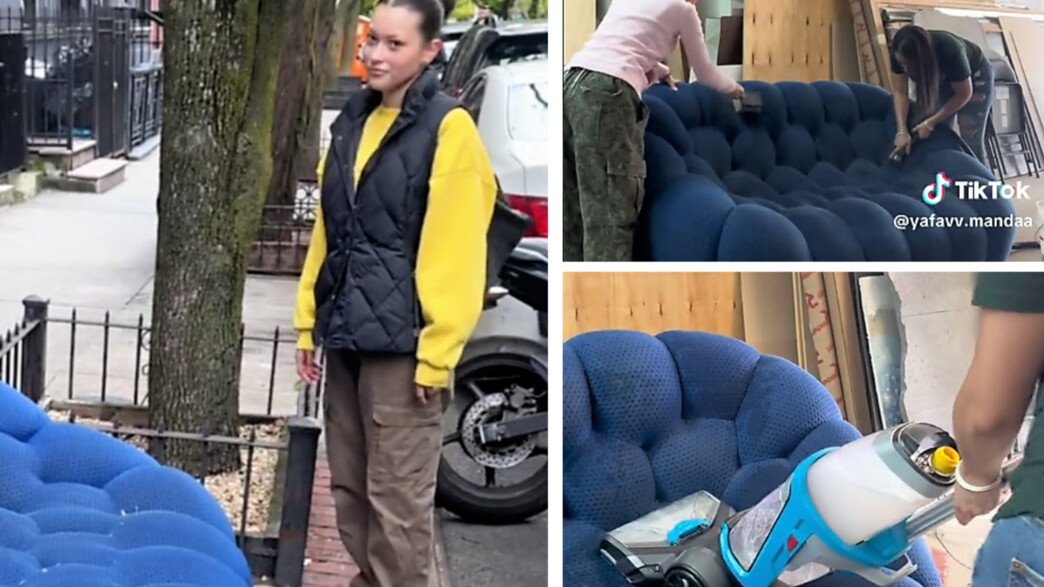 מצאה ספת מעצבים ברחוב מצאה ספת מעצבים ברחוב