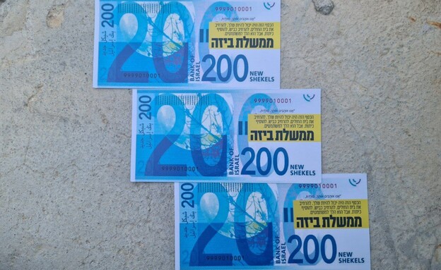 חלוקת שטרות כסף מזויפים במחאה בירושלים (צילום: N12)