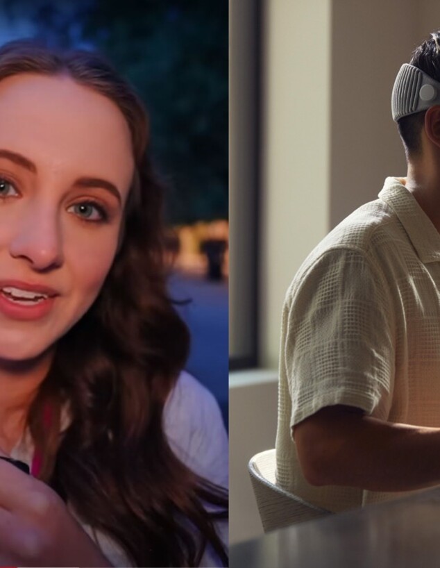 Vision Pro lifestyle working כנס מפתחים אפל והבלוגרית שרה פיטשי 