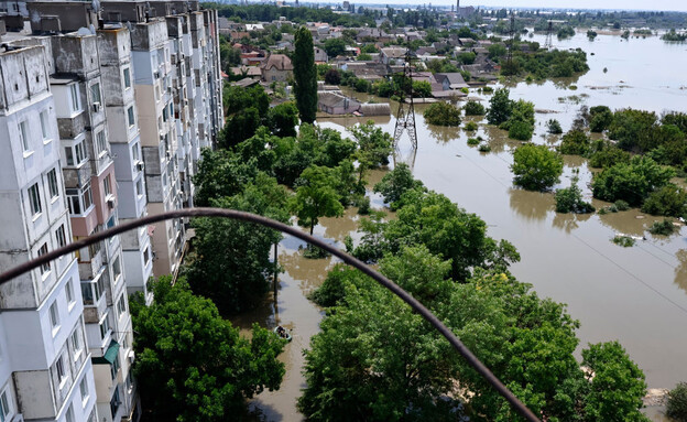 סכר נובה קחובקה לאחר הפיצוץ (צילום: Yan Dobronosov/Global Images Ukraine via Getty Images)