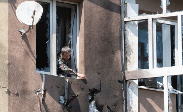 נזקי תקיפה רוסית (צילום: STRINGER/AFP)