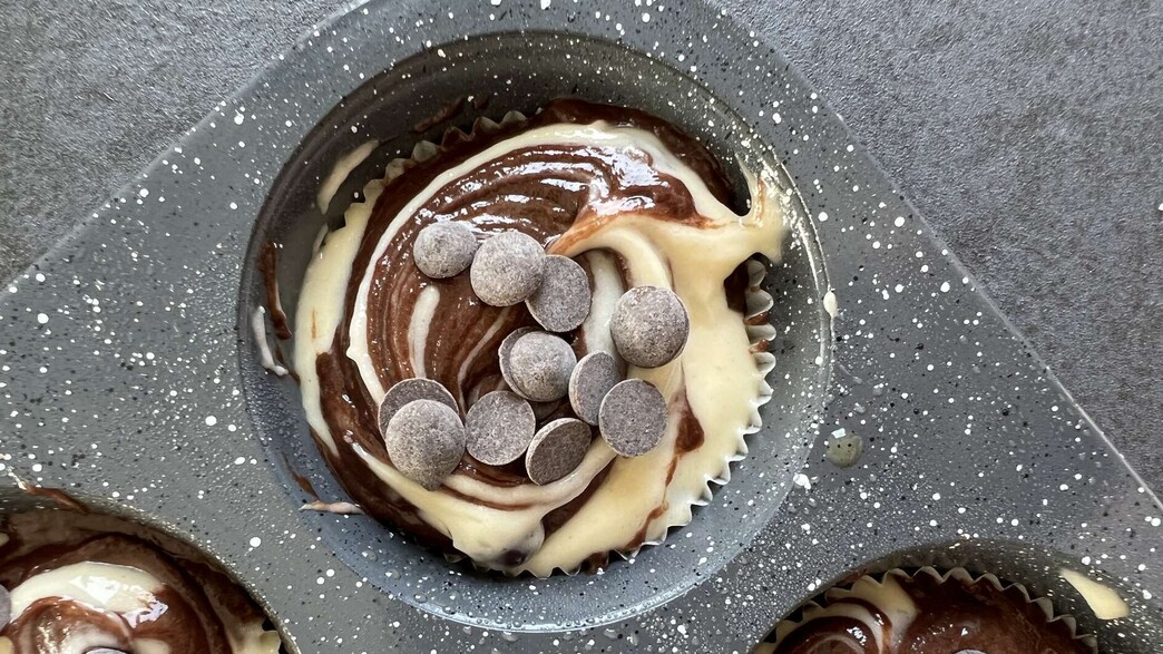 מאפינס שיש - לפני האפייה מאפינס שיש - לפני האפייה