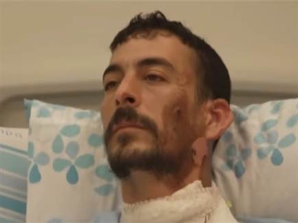 "אני לא מאמין שיצאתי בחיים". אביסדריס בבית החולים (צילום מסך מתוך תכנית הבוקר בקשת 12)