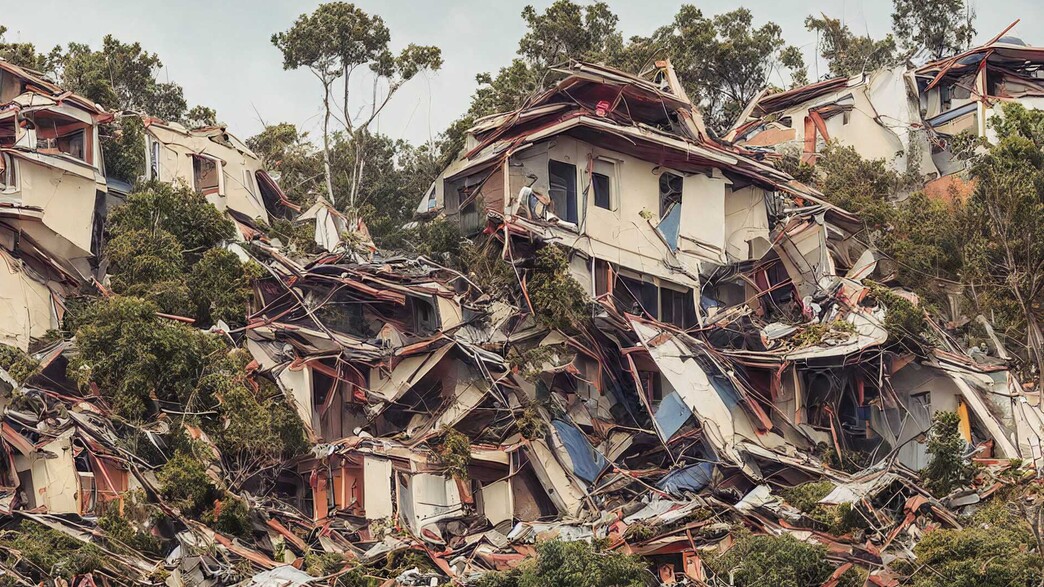 רעידת אדמה, רעש אדמה, קריסת בניינים רעידת אדמה, רעש אדמה, קריסת בניינים