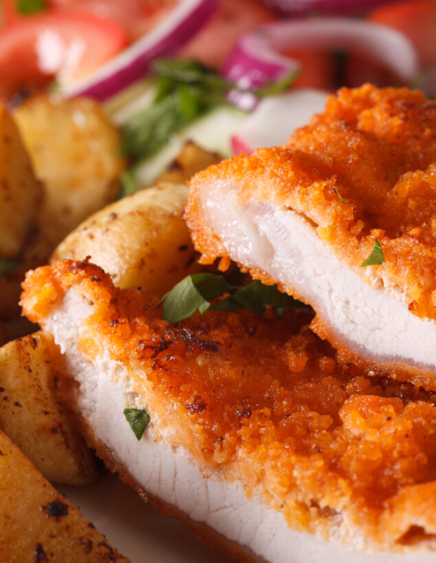 שניצל פריך חתוך