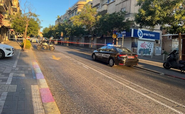 זירת התאונה בחיפה (צילום: דוברות המשטרה)