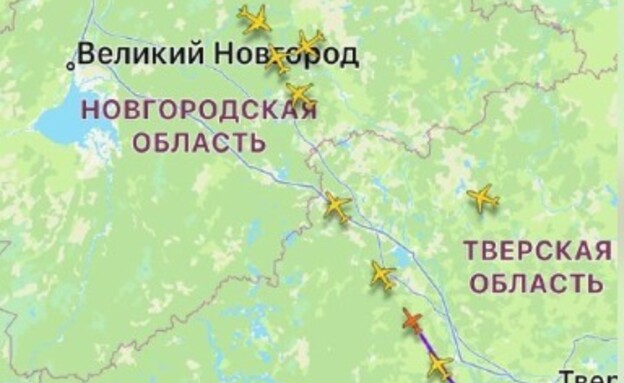 המטוסים הרוסיים שהמריאו ממוסקווה