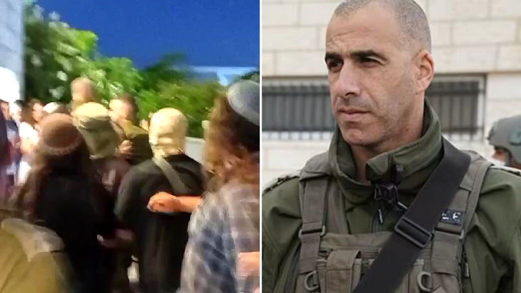 נערי גבעות מגרשים את מח"ט בנימין אליאב אלבז