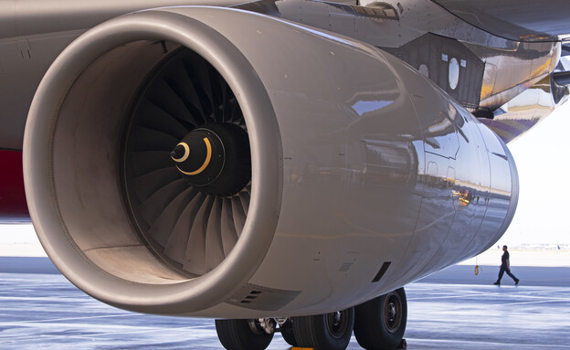 מנוע של מטוס (צילום: AP)