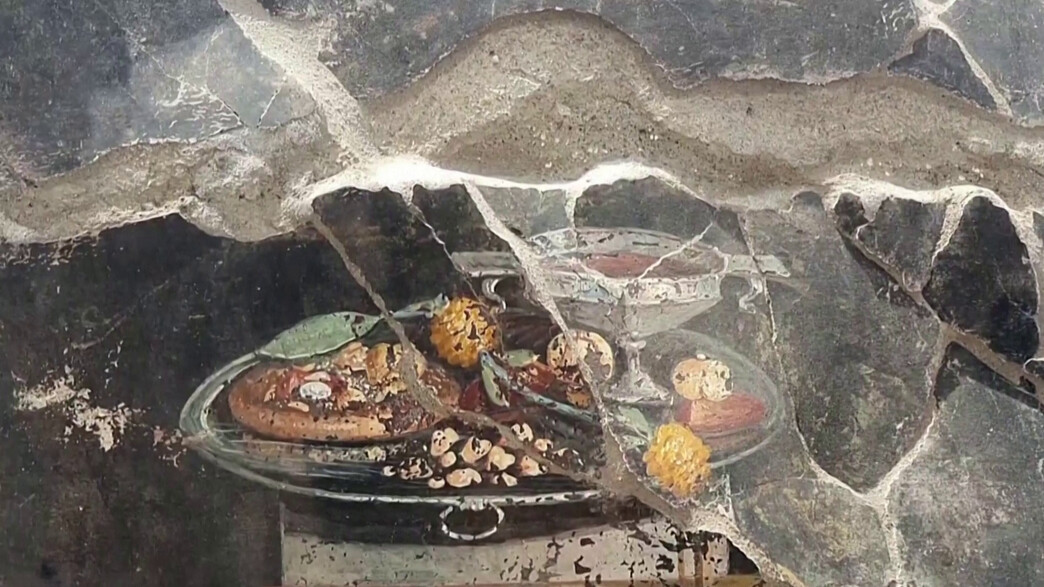 ציור קיר של "פיצה עתיקה" נחשף בפומפיי