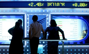 אנשים צופים במצב המניות בבורסת תל אביב (צילום: משה שי , פלאש 90)