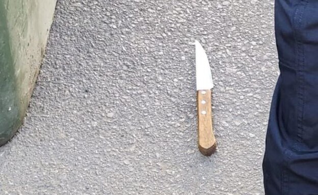 הסכין בו השתמש המחבל מהפיגוע בבני ברק (צילום: לפי סעיף 27 א')