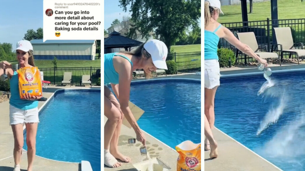 טיפ לניקוי בריכה עם אבקת סודה לשתייה טיפ לניקוי בריכה עם אבקת סודה לשתייה