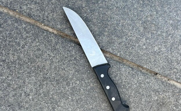 הסכין ששימש לניסיון הפיגוע מול המטה הארצי (צילום: משטרת ישראל)