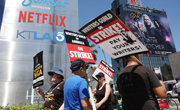 שביתת התסריטאים (צילום: GETTY IMAGES)