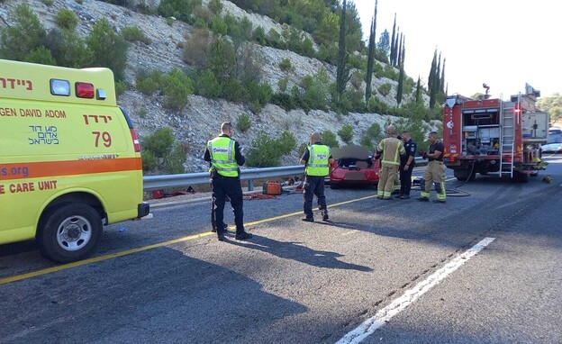 זירת התאונה, דנה בן שושן (צילום: תיעוד מבצעי מד