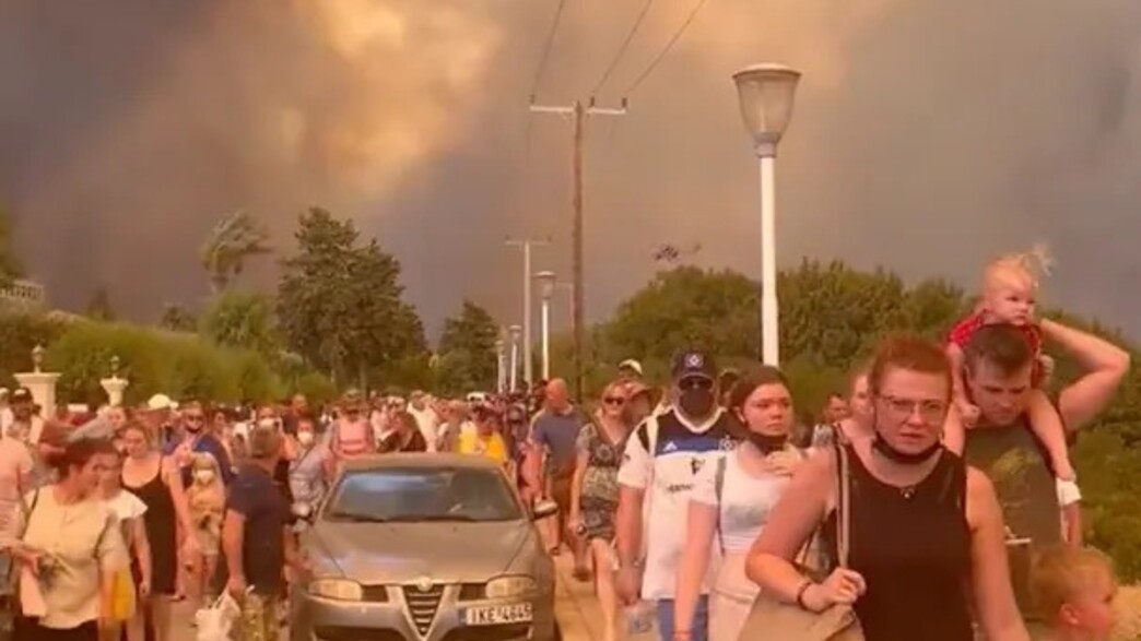 שרפות גדולות ברודוס, יוון (צילום: לפי סעיף 27 א')
