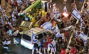 דריסת מפגינים, כביש 531 (צילום: בשמת עינת)