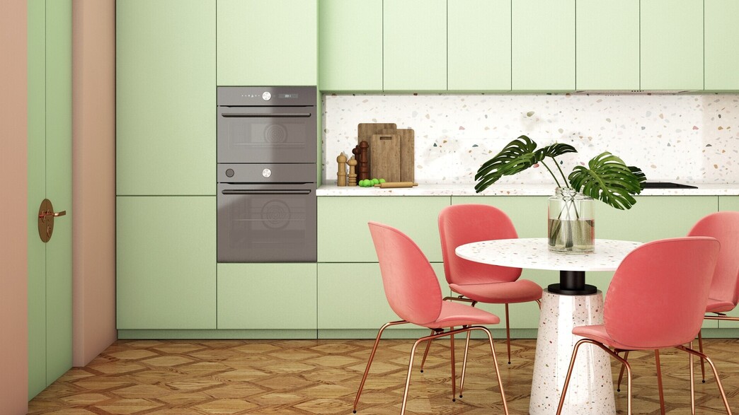 מטבח בצבעי פסטל, ורוד, ירוק מטבח בצבעי פסטל, ורוד, ירוק