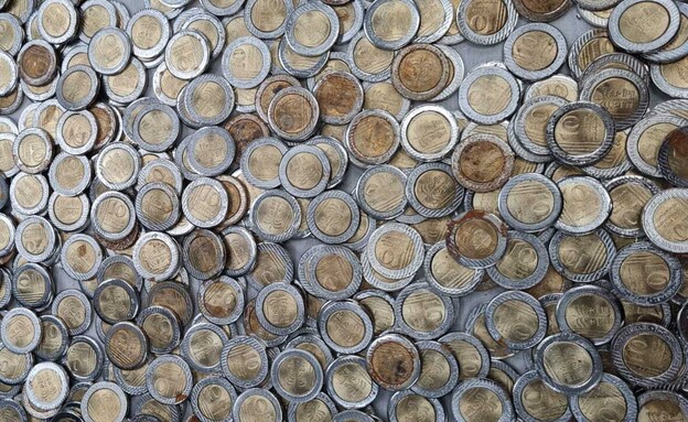 מטבעות מזויפים (צילום: דוברות המשטרה)