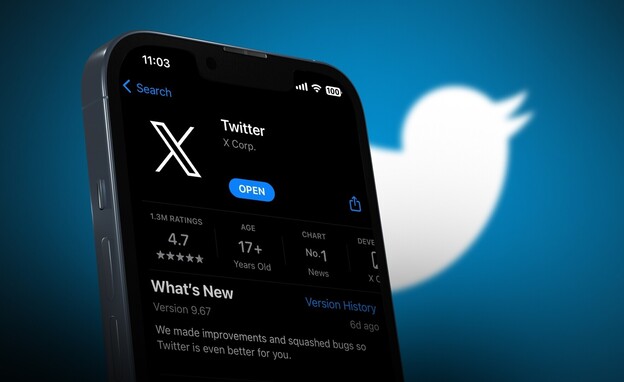 אפליקציית טוויטר בשמה החדש: X (צילום: bluecat_stock, שאטרסטוק)