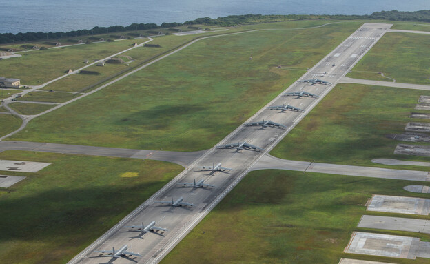 בסיס חיל האוויר האמריקני באי גואם (צילום: רויטרס)