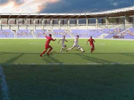 הדמיית האצטדיון החדש (עיריית ראשל"צ)