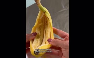 קינוח בננה סמורס (צילום: צילום מסך מטיקטוק)