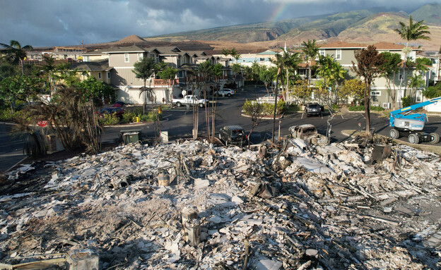 הנזקים אחרי השריפות בהוואי (צילום: רויטרס)