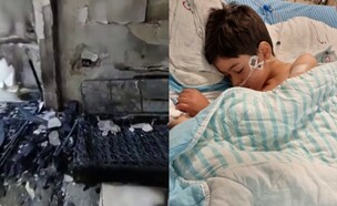 אורי עמראן והשריפה בביתו (צילום: מתוך "חדשות הבוקר" , קשת 12)