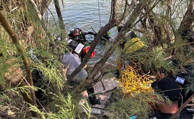 צעיר טבע למוות במאגר מים ברמת הגולן (צילום: כבאות והצלה מחוז צפון / יחידת "להבה")