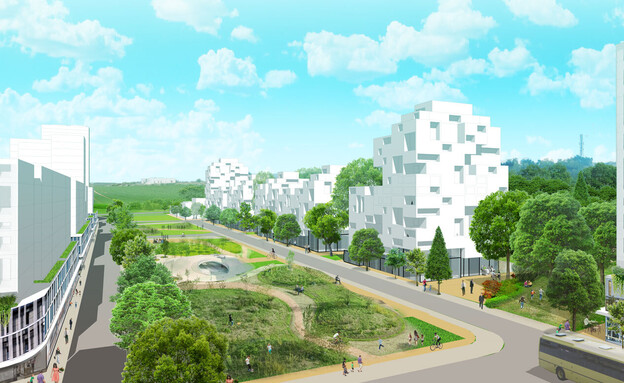הדמיית השכונה החדשה  (צילום: עיריית כפר סבא)