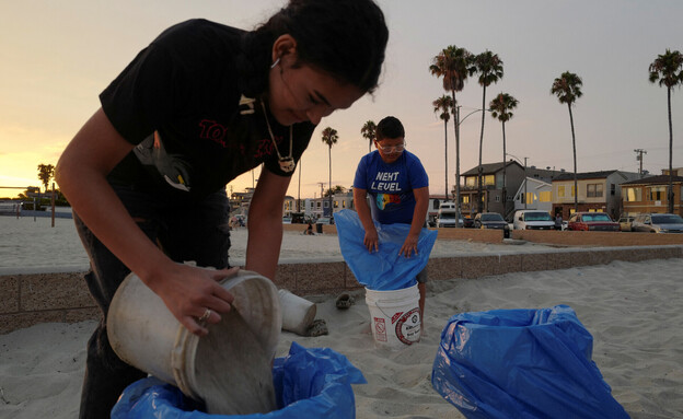 תושבי קליפורניה נערכים להוריקן "הילארי" שמתקרב (צילום: reuters)
