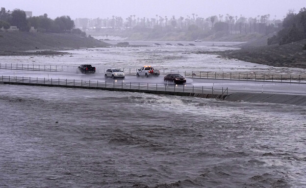 הסופה הילרי בקליפורניה (צילום: AP)