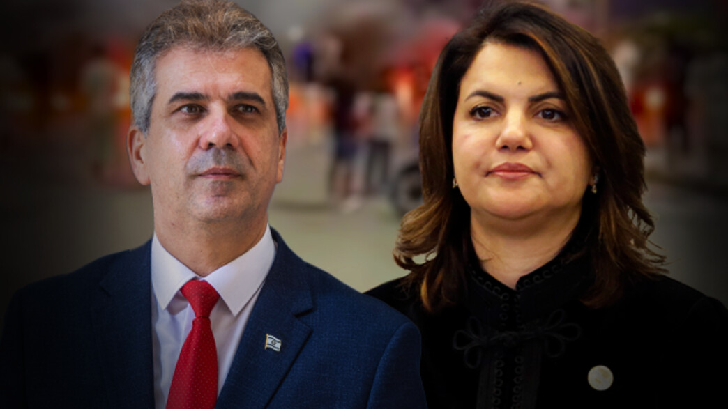 נג'לא אל-מנגוש, שרת החוץ של לוב, אלי כהן, שר החוץ