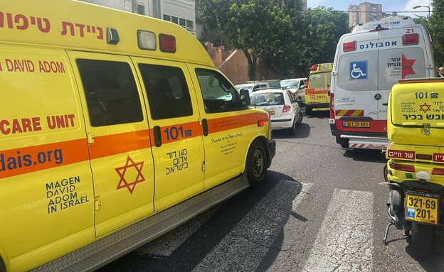 חשד לרצח בחיפה: אישה נורתה למוות בחיפה (צילום: דוברות מד"א, דוברות המשטרה)